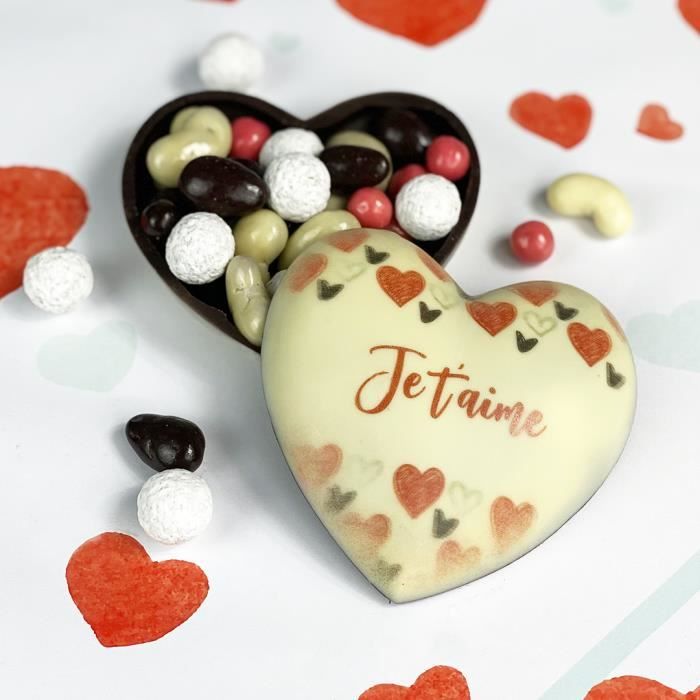 MAXI COEUR EN CHOCOLAT JE T'AIME MON AMOUR 170G
