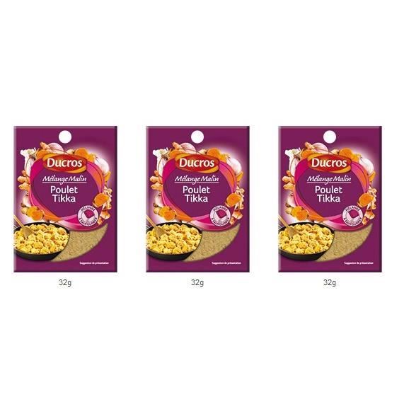 DUCROS - Melanges - Sachets Melanges - Melange Tikka - 32 g - lot de 3