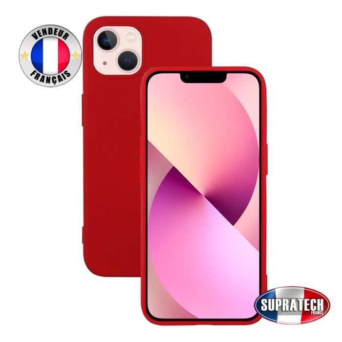 Coque Housse Silicone Soft Touch Rouge pour Apple iPhone 13
