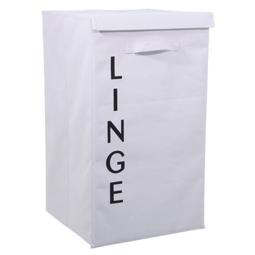Panier à linge Ecriture - Blanc