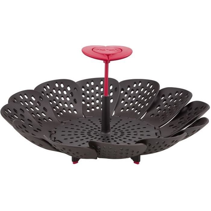 TEFAL INGENIO Panier vapeur K2071614 noir et rouge