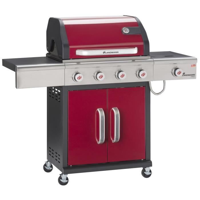 LANDMANN Barbecue à gaz Triton 140x57x121,5cm - Rouge