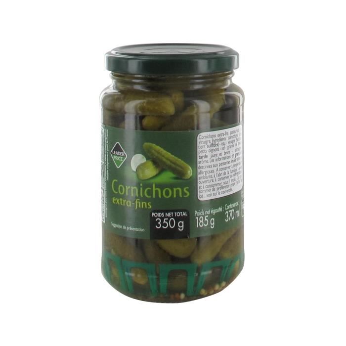 Cornichons extra fins - 185g DLC 09/03/2024