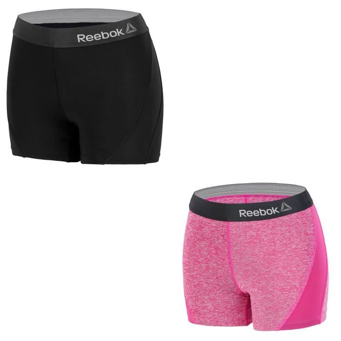 Pack de 2 shorts de sport en noir pour femme de la marque REEBOK