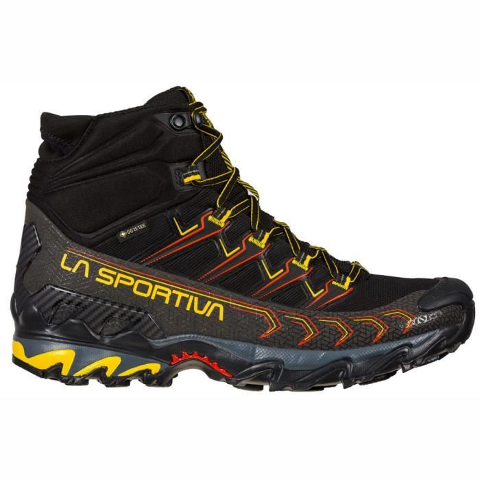 Chaussures de marche de randonnée, LA SPORTIVA, Ultra Raptor II Mid GTX - Black/Yellow, Homme