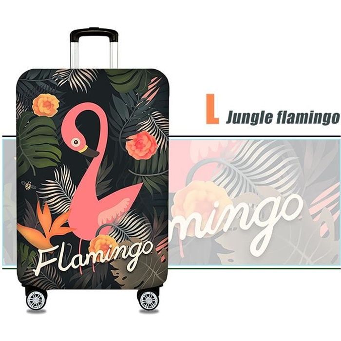 Élastique Voyage Bagage Valise Housse Protection Jungle flamingo 26" -28" L
