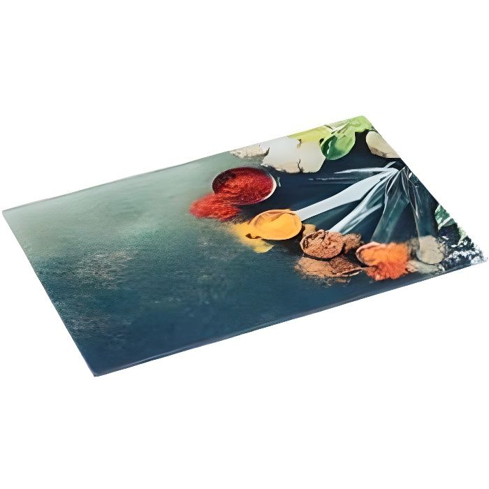 Planche à Découper en Verre -Épices- 30x20cm