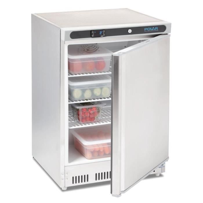 Mini réfrigérateur inox de comptoir 150 Litres