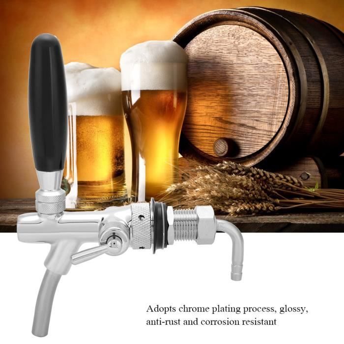 G5 / 8 chromage robinet de robinet distributeur de bière réglable en acier inoxydable pour Home Bar (Argent) -CHE