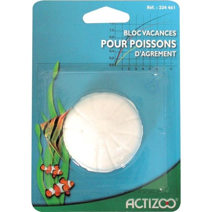Bloc vacances Actizoo nourriture pour poissons