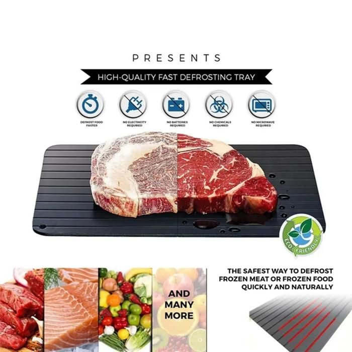 Plaque De Décongélation Rapide FISHTEC - Sans Électricité | Pour Viande, Poisson, Légumes