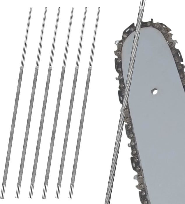 Pack De 3 Limes Rondes Akozon Pour Affûtage Chaîne Tronçonneuse - Diamètre 5mm - Acier Haute Résistance