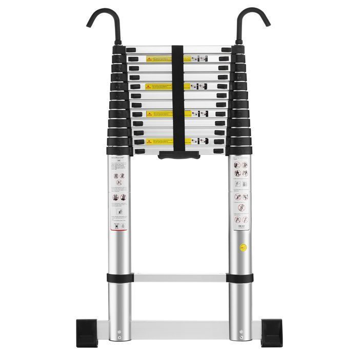 Échelle télescopique pliable - STANEW - STANEW - 5 m - Aluminium aviation 15 mm - Charge 150 kg