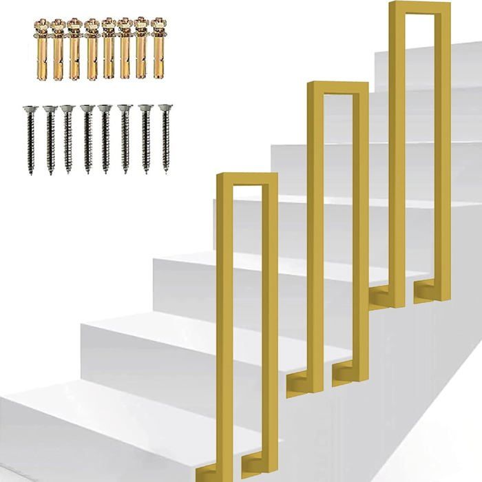 Lot De 6 Balustres D'escalier En U – Acier Blanc – 36 Pouces – Neufs