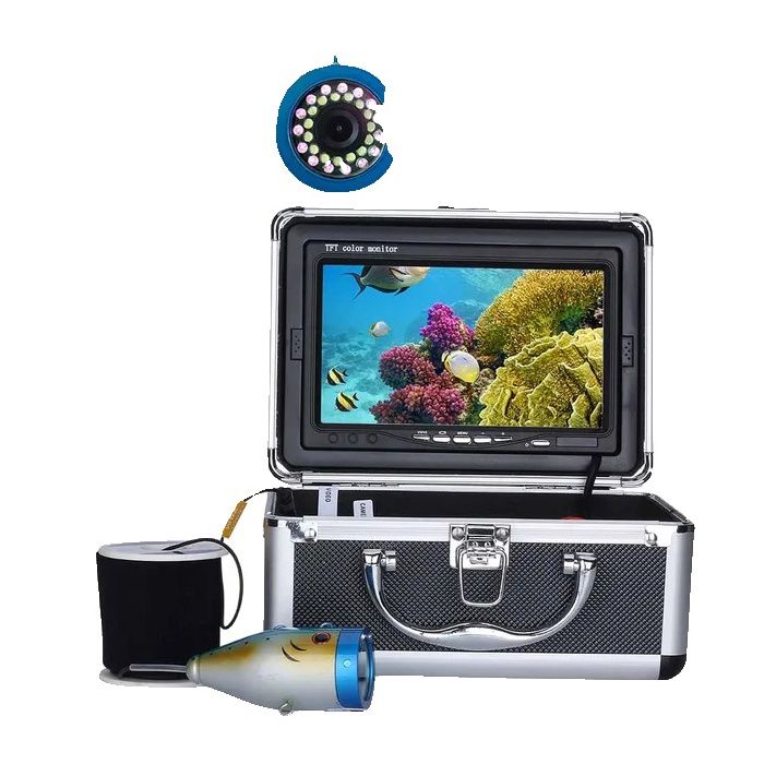 Caméra de pêche sous-marine double lampe 30 LED 15M avec DVR