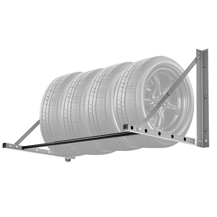 Healifty Support à Pneus - Présentoir Stable Et Pratique Pour Stocker Et Exposer Vos Roues - 4