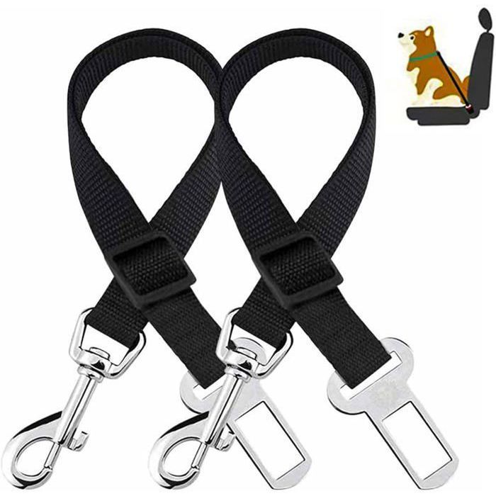 Comparer les prix de Ceinture pour Chien Voiture, 2Pcs Ceinture Sécurité Harnais pour Chiens et Chats