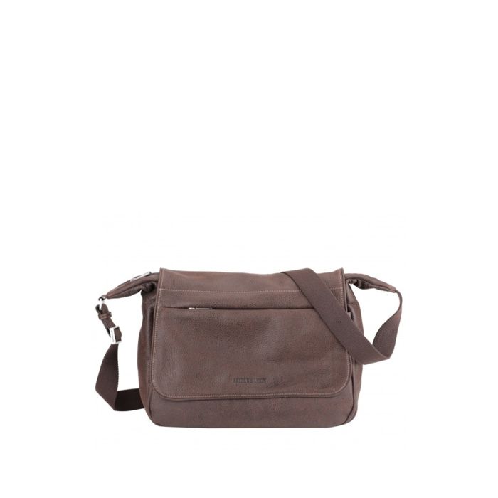 Sacoche homme cuir Arthur et Aston Ref 60556 C Chataigne 34*26*10 cm