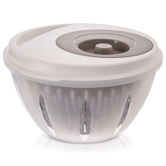 Centrifugeuse à Salade VILDE - Séchage Rapide et Polyvalent - 26x255x145 cm - Transparent / Beige - Vilde