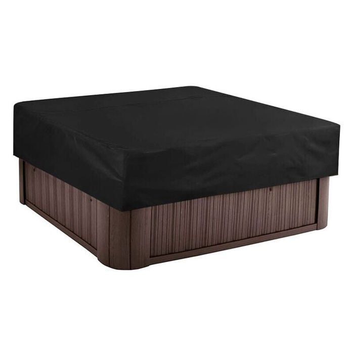 Couverture De Piscine Carré Bâche Solaire pour Piscine Cordon Dourlet Élastique Protection UV Piscine 215×215×30cm No Étiquette