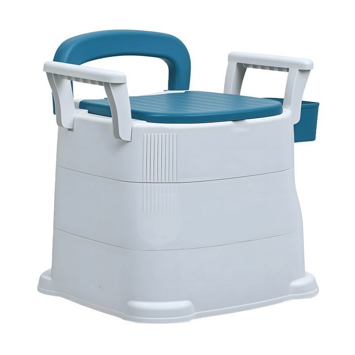 Toilettes portables - FLASIDU - PP - conception ergonomique - 46*42*69cm - Charge maximale 150kg - Gris
