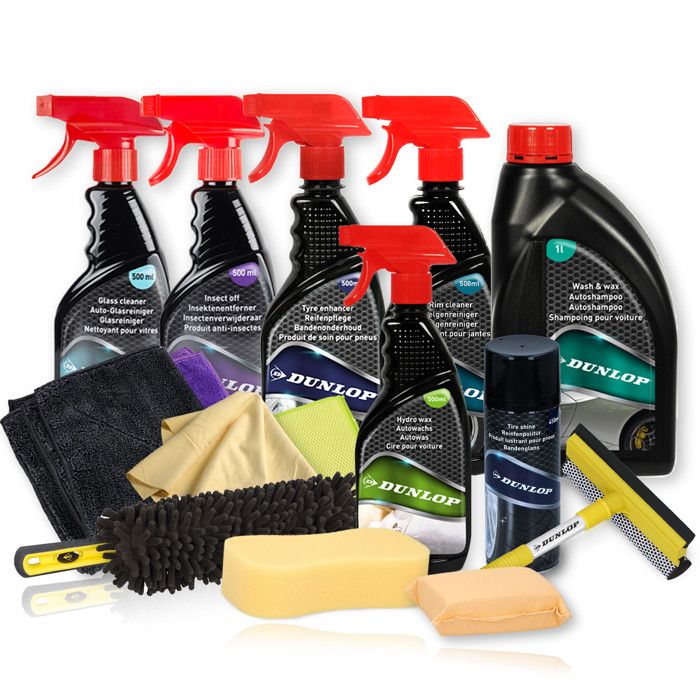 Meximia Kit Nettoyage Voiture 12PCS Complet - Bouteille Spray Mousse, Gant Microfibre, Brosses Jantes Et Pneus, Pinceaux Détail & Sac De Rangement