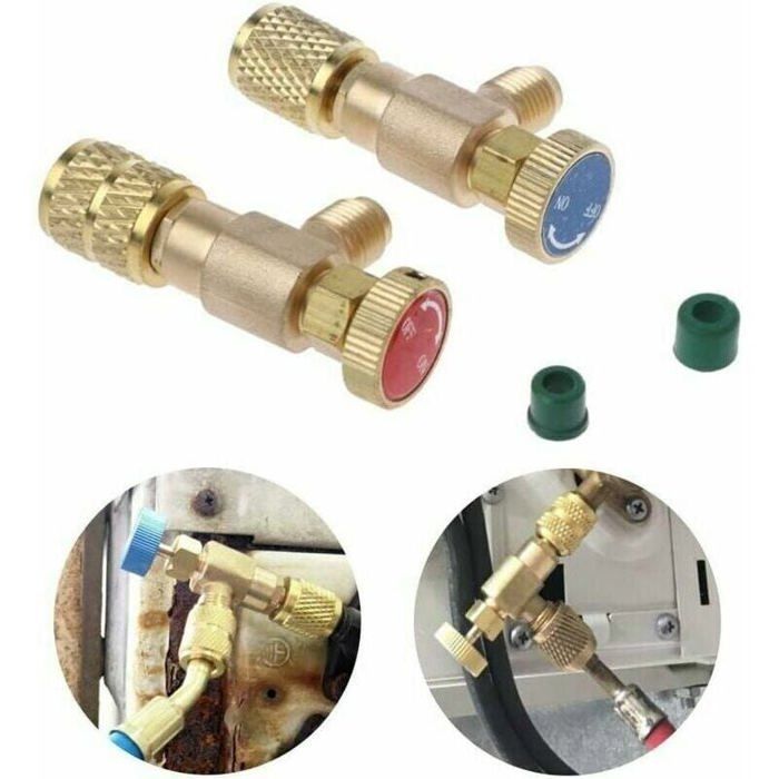 Kit Soupape Réfrigérant R22 R410A - Adaptateurs Tuyau Robinet à Bille Pour Climatisation