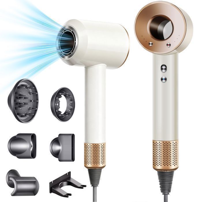 Seche Cheveux Professionnel 2 000W avec 5 Embouts Magnétiques Diffuseur
