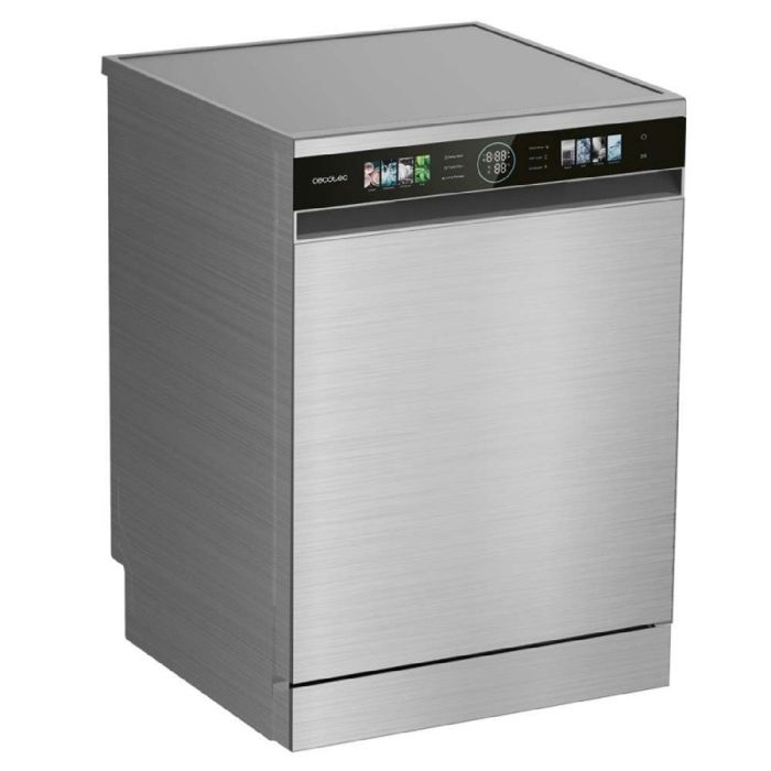 Cecotec Lave-vaisselle Compact 60 cm Bolero Aguazero 6320 Inox D 1900W 15 Couverts 8 Programmes Écran FullColor XXL - Cecotec