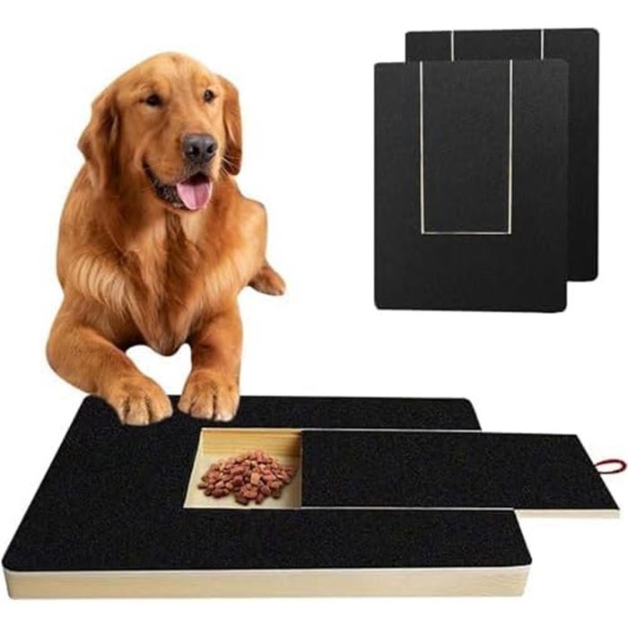Planche à griffer Chien avec boîte à goûter griffoir et griffoir 2 papiers abrasifs de Rechange Alternative sûre au Coupe-Ongles