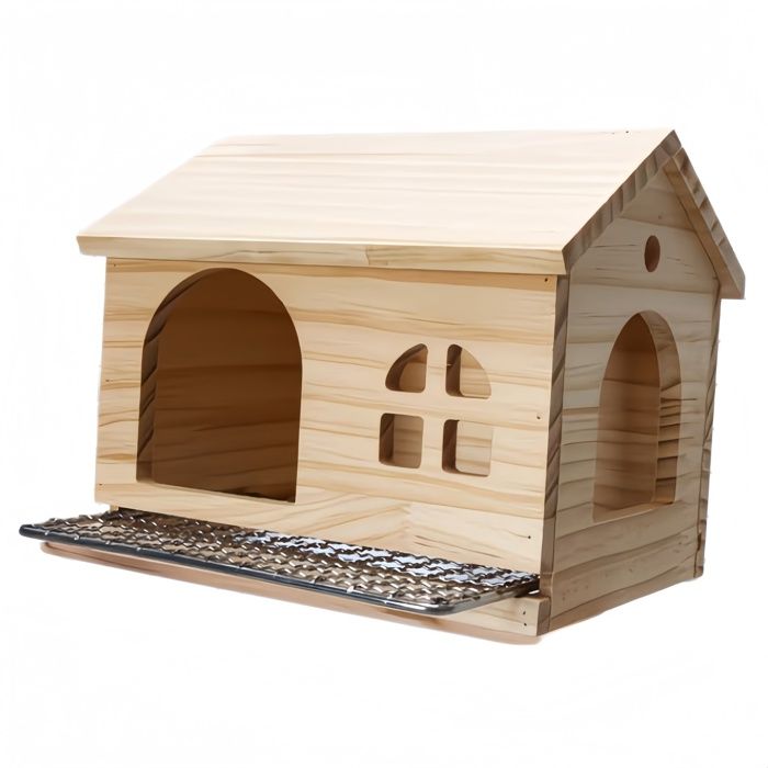 Nid doiseau Nid d‘oiseau en bois massif 29 x 216 x 185 cm À double porte grillagé facile à nettoyer Idéal pour la vie des animaux