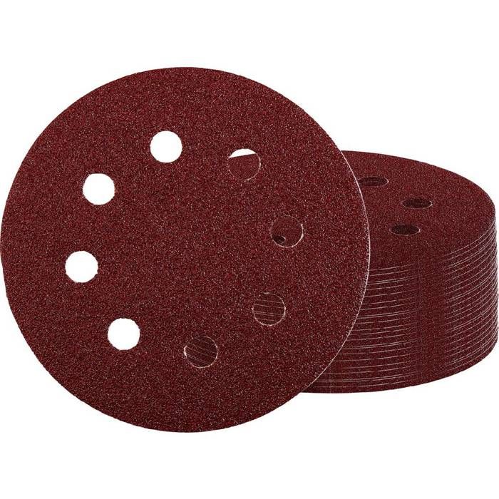 Einhell 492140 Papier abrasif pour ponceuse excentrique Grain 180 (Ø x H) 125 mm x 13 cm 50 pc(s)