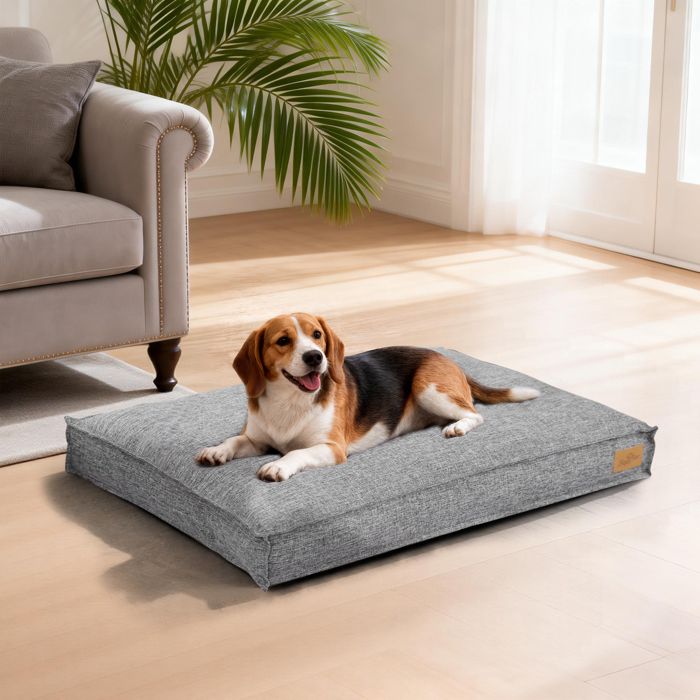 Panier pour chien - UNHO - Déhoussable et lavable - Rembourrage en mousse 10 cm - Dimensions 89x60 cm