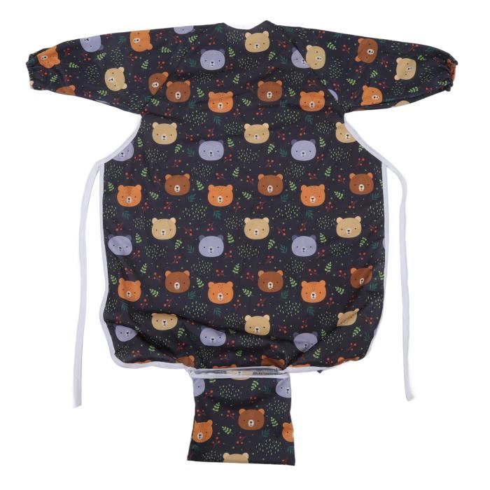 Bavoir Imperméable Vicloon Manches Longues - TPU, Pour Bébé 6 Mois à 3 Ans