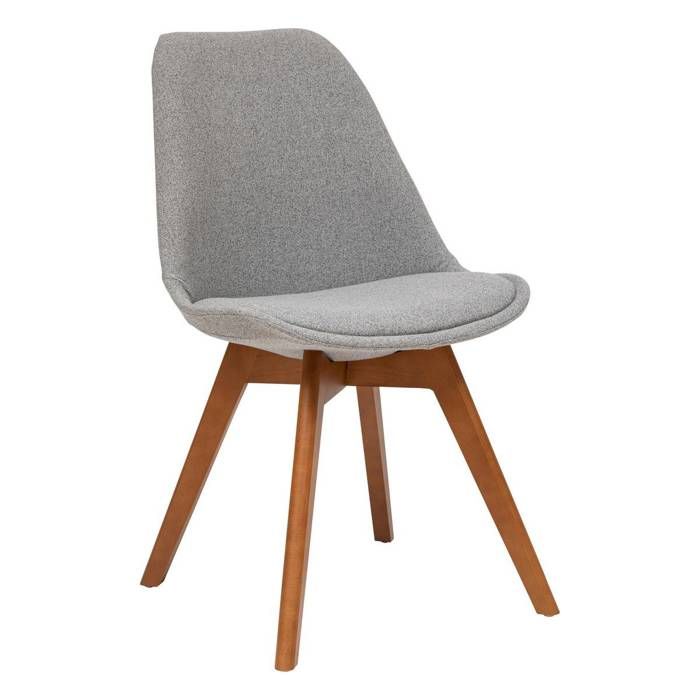 Chaise Baya en hêtre 48x55cm gris - Atmosphera Créateur dintérieur