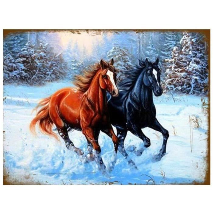 Décoration murale vintage en métal avec cheval