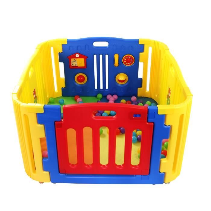 Mcc Parc Pour Bebes A 4 Cotes Avec Panneau D Activites Cdiscount Pret A Porter