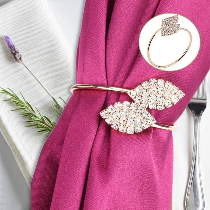 12pcs Ensemble Anneaux De Serviette En Strass Pour Table De Diner Decoration De Table De Diners Mariages Banquets Traiteurs Rac Achat Vente Rond De Serviette Cdiscount
