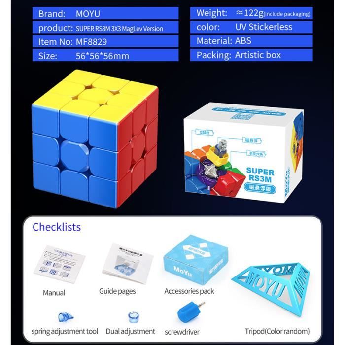 Cube Magnétique Maglev Swift Block 3x3 Speed Cube Maglev Magnétique - Cube Magique Rapide, 48 Aimants, Tension Ajustable Cube Enfant Adulte Compétition Cube Magnétique Maglev Swift Block 3x3 Speed Cube Maglev Magnétique - Cube Magique Rapide, 48 Aimants, Tension Ajustable Cube Enfant Adulte Compétition