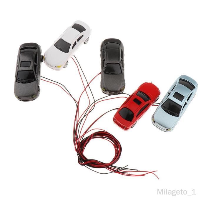 5x Voitures miniatures ?� l'?�chelle 1/87, Voitures miniatures en plastique pour le mod?�lisme ?� l 