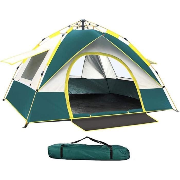 Tente Pop Up Leogreen 3-4 Personnes - Imperméable PU3000mm Avec 2 Portes Et Fenêtres