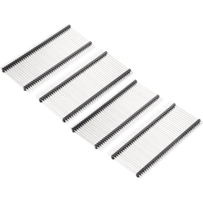 35 Pièces Connecteurs Broches Droits – 40 Broches, 2.54mm Pas, Pour Arduino Et Prototypage