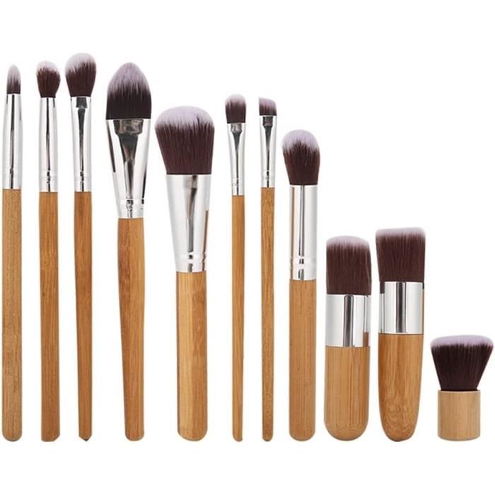 Set De Pinceaux De Maquillage Professionnels - Pinceaux Kabuki Synthétiques, Noir, Cruely Free - Neuf
