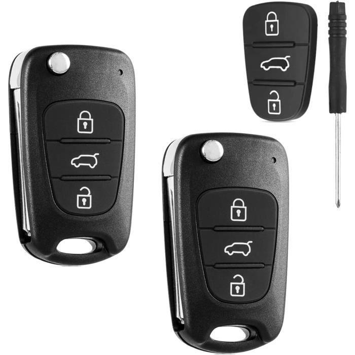 Coque De Remplacement Pour Clé Porsche Cayenne - Modèle 2 Boutons, Neuf Avec Garantie 1 An