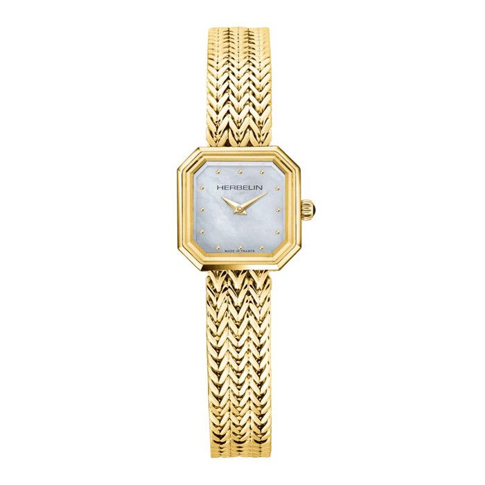 Montre femme bracelet acier - Herbelin - Montre femme Herbelin Octogône acier doré Montre femme bracelet acier - Herbelin - Montre femme Herbelin Octogône acier doré