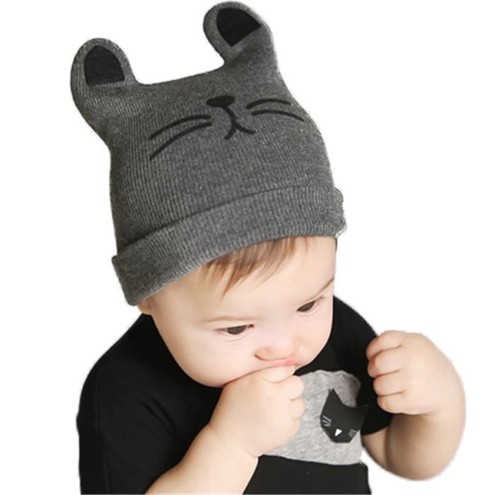 MiVogue Bonnet Pour Bebe Hiver Cache Oreille Petit Enfant Garcon Fille Crochet En Laine Tricote Chaud 062 Gris Gris Cdiscount Pret a Porter