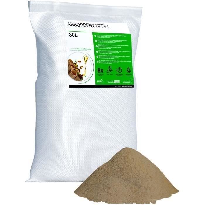 Absorbant naturel à base de fibre, réutilisable et - 30 L