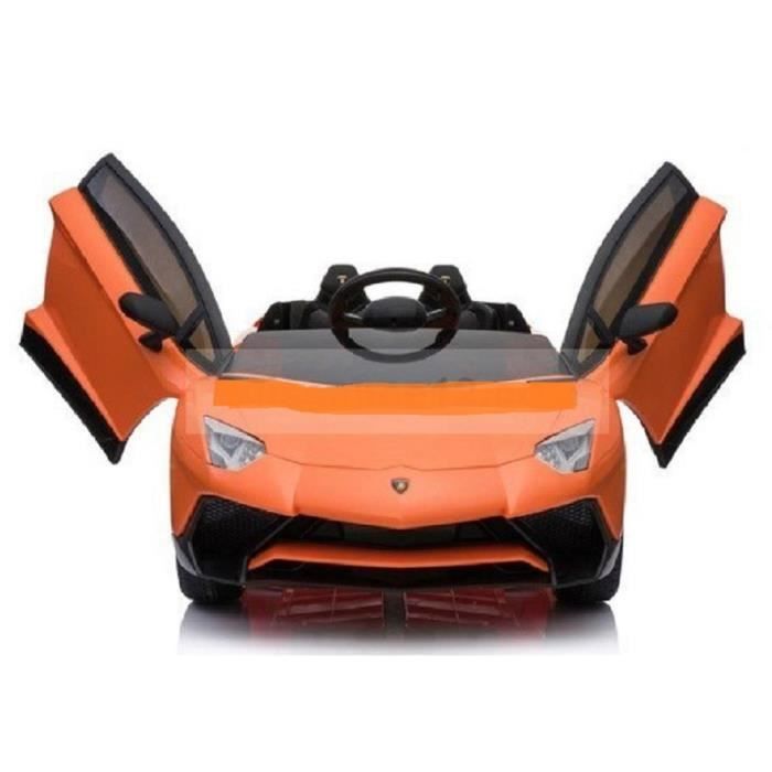 Voiture Electrique Enfant Lamborghini Aventador J 12v Cuir Eva