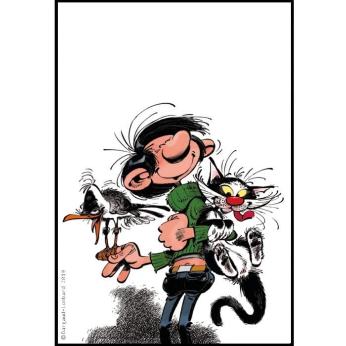 Aimant Magnet Decoratif Gaston Lagaffe Avec Chat Et Mouette 55x79mm Cdiscount Maison
