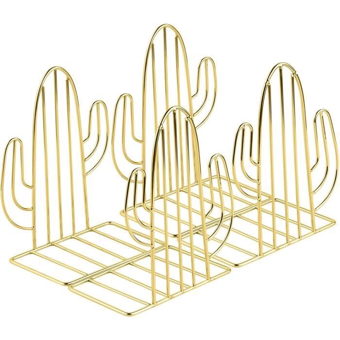 Lot De 5 Paires De Serre-livres En Métal Design - Blanc, Antidérapants - Pour Bureau, étagère, école